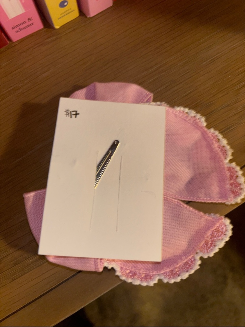 Pink Heart Hair Bow - Picture 3 of 3